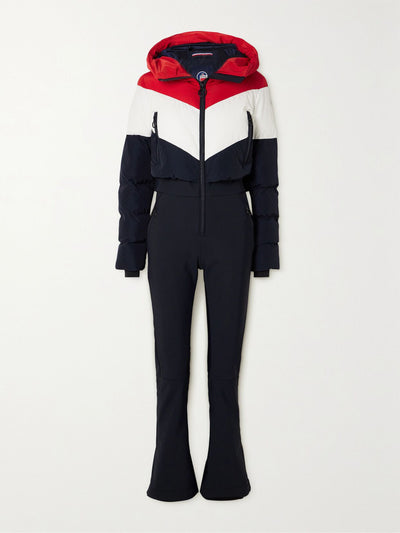 Fusalp Kira softshell quilted color-block ski suit at Collagerie