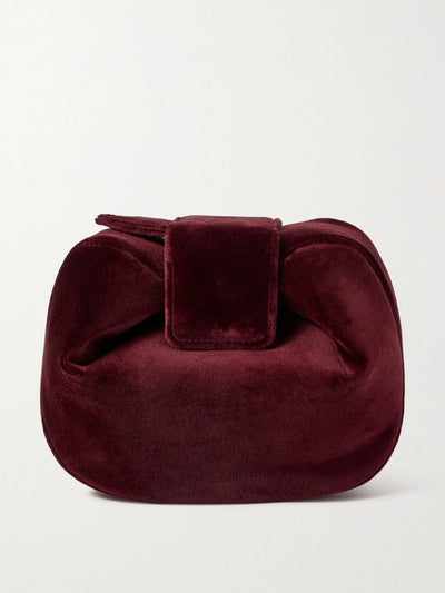 Gabriela Hearst Demi velvet clutch bag at Collagerie