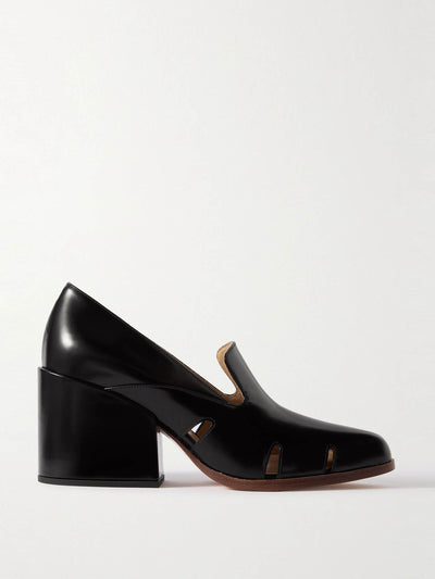 Gabriela Hearst Eliza cutout leather pumps at Collagerie