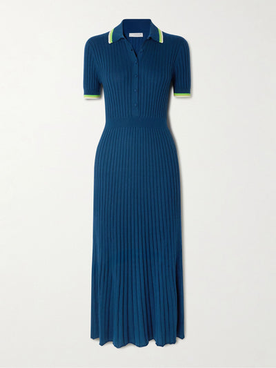 Gabriela Hearst Eyot ribbed silk and cashmere-blend midi dress at Collagerie
