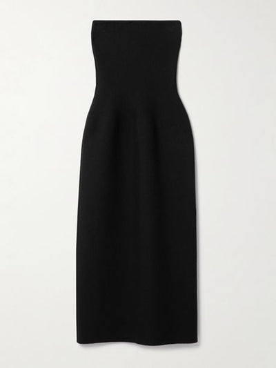 Gabriela Hearst Immanuel strapless wool maxi dress at Collagerie