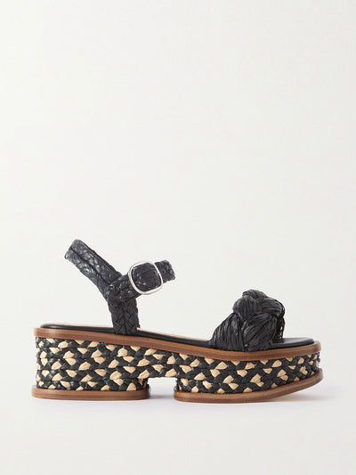 Gabriela Hearst Michael braided raffia sandals at Collagerie