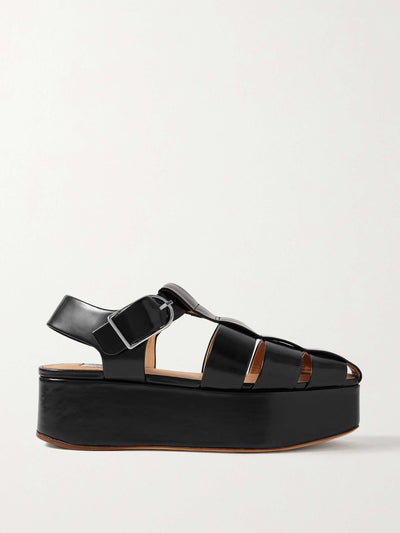 Gabriela Hearst Mila leather platform sandals at Collagerie