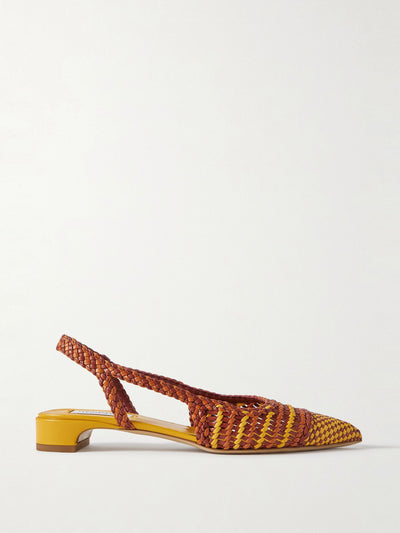 Gabriela Hearst Perro woven leather slingback pumps at Collagerie