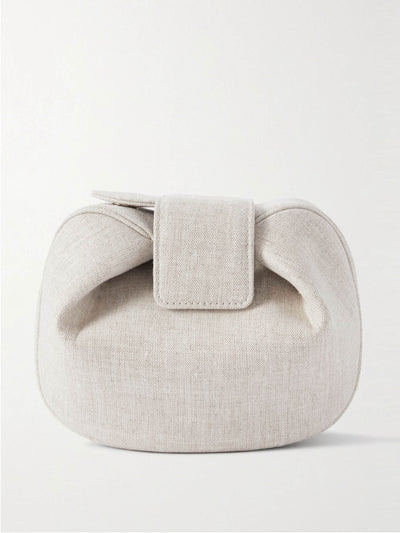 Gabriela Hearst Soft Demi linen clutch at Collagerie