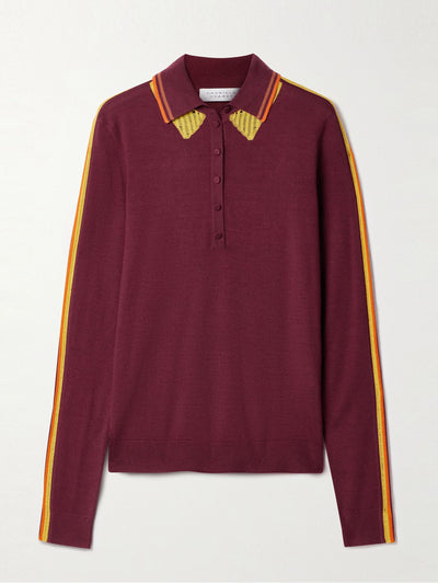 Gabriela Hearst Zorya cashmere and silk-blend polo top at Collagerie