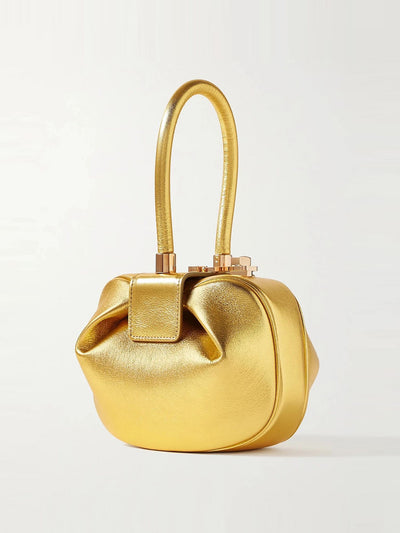 Gabriela Hearst Demi metallic leather bag at Collagerie