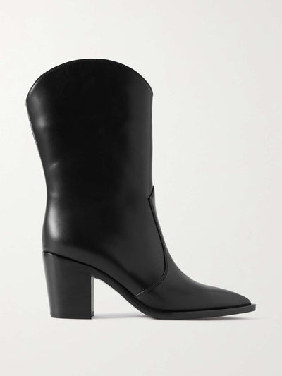 Gianvito Rossi Black leather ankle boots at Collagerie