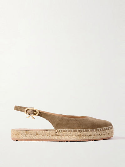 Gianvito Rossi Paz suede slingback espadrilles at Collagerie
