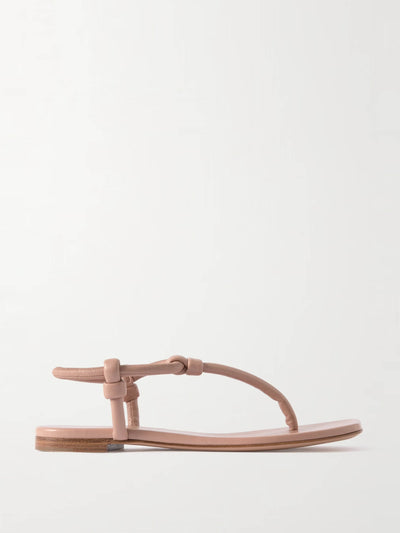 Gianvito Rossi Juno Thong knotted leather sandals at Collagerie
