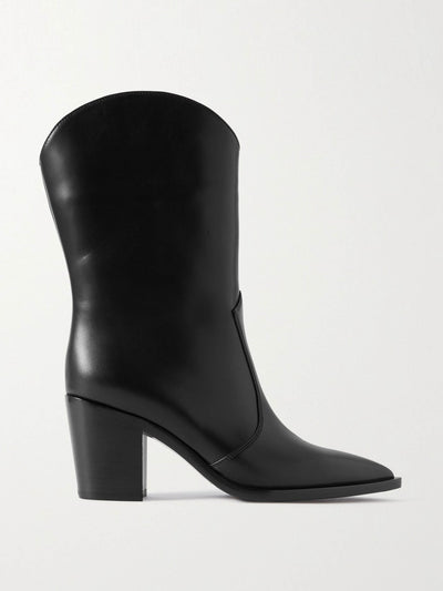 Gianvito Rossi Denver 70 black leather boots at Collagerie