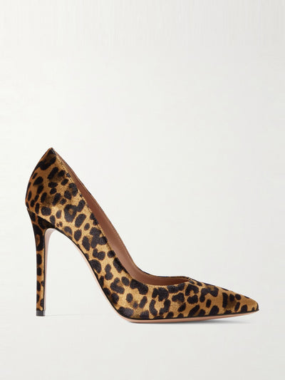 Gianvito Rossi Gianvito 105 leopard-print velvet pumps at Collagerie