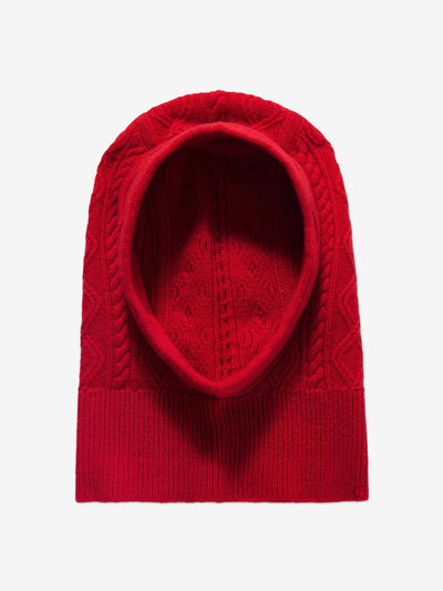 Guest In Residence Cable-knit wool and cashmere-blend balaclava at Collagerie