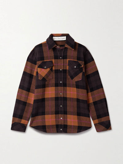 God's True Cashmere Checked cashmere shirt at Collagerie