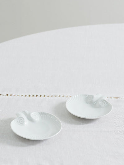 Gohar World Shell porcelain plates (set of 2) at Collagerie