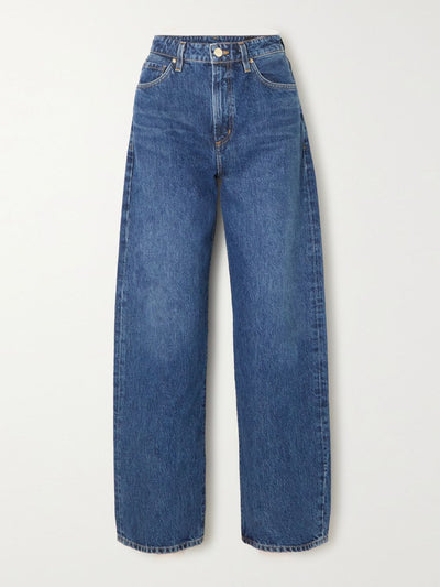 Goldsign Blue high-rise tapered organic jeans at Collagerie