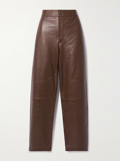 Goldsign Trey stretch-leather straight-leg pants at Collagerie