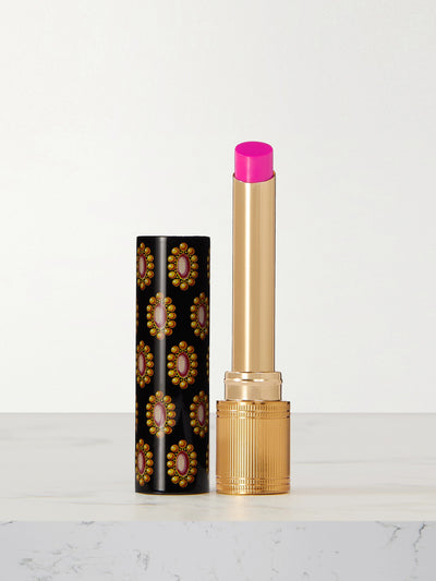 Gucci Beauty Rouge de Beauté Brilliant Lipstick in Valentine Fuchsia at Collagerie