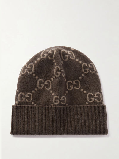 Gucci Cashmere-jacquard beanie at Collagerie