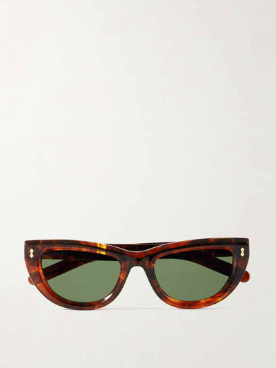 Gucci Eyewear Cat-eye tortoiseshell acetate sunglasses at Collagerie