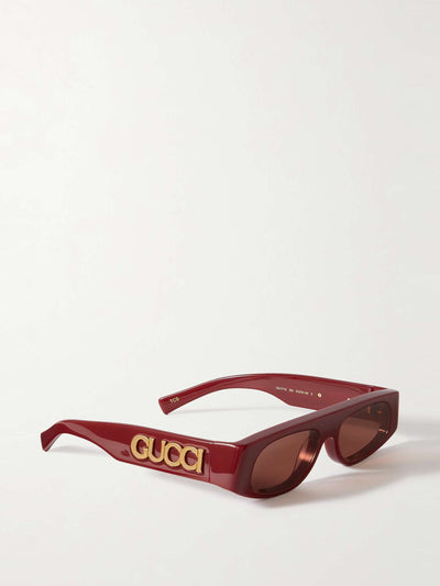 Gucci Eyewear Rectangular-frame acetate sunglasses at Collagerie