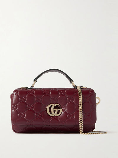 Gucci GG Milano padded debossed leather shoulder bag at Collagerie