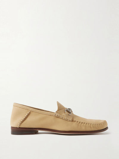 Gucci Gigi horsebit-detailed suede loafers at Collagerie