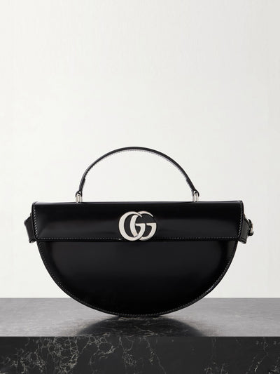 Gucci Half Moon embellished leather shoulder bag at Collagerie