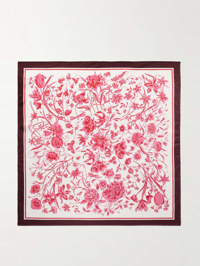 Gucci Printed silk-twill scarf at Collagerie