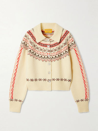 Guest In Residence Cloud Chalet Fair Isle wool and cashmere-blend cardigan at Collagerie