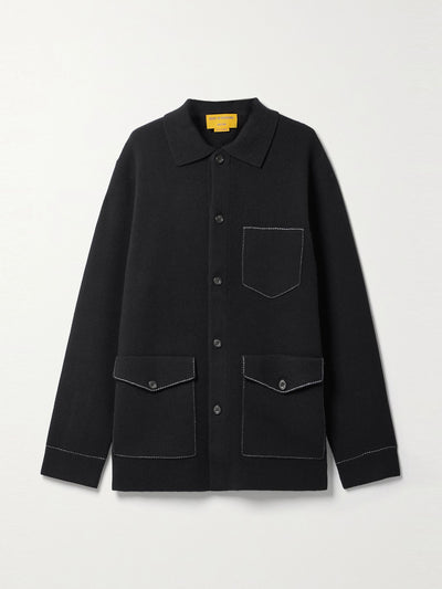 Guest in Residence Black oversized cashmere jacket at Collagerie