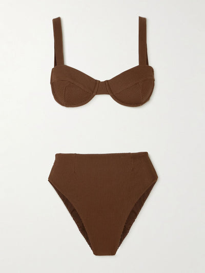 Haight Gaia ribbed underwired bikini at Collagerie