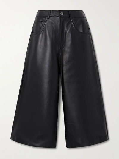 Haikure Belle leather shorts at Collagerie