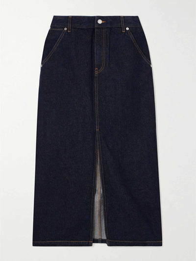 Helmut Lang Denim midi skirt at Collagerie