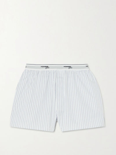 Hommegirls Striped cotton-poplin shorts at Collagerie