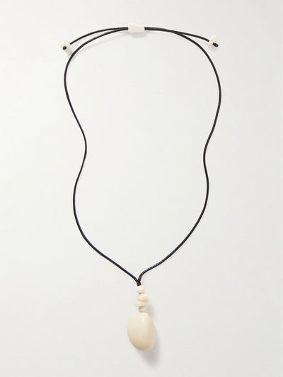 Hunting Season The Pendant tagua and leather necklace at Collagerie