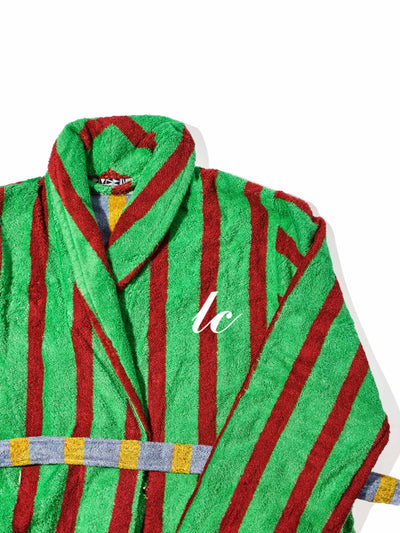 Not Another Bill Terry bathrobe with embroidered initials at Collagerie