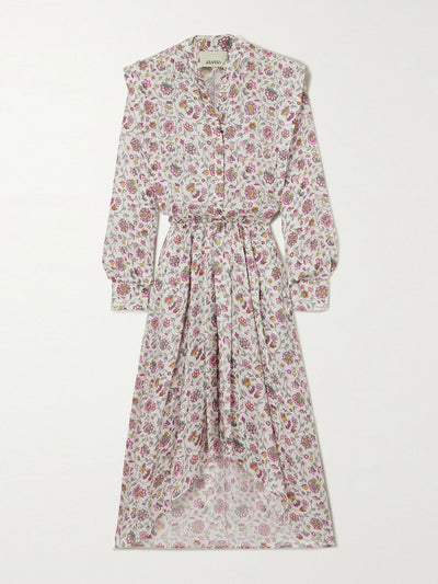 Isabel Marant Asymmetric floral-print jacquard dress at Collagerie