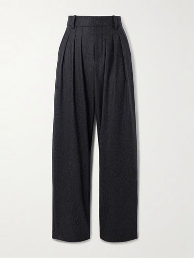 Isabel Marant Casile pleated wool-flannel straight-leg pants at Collagerie