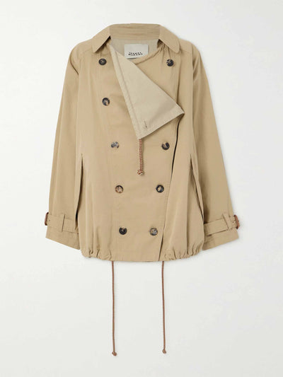 Isabel Marant Dusika double-breasted cotton-twill trench coat at Collagerie