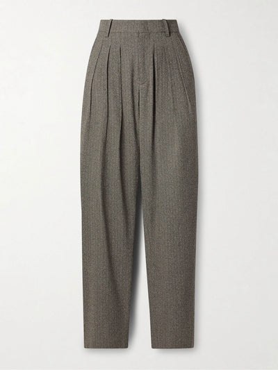 Isabel Marant Iwena pleated cotton-blend tapered pants at Collagerie