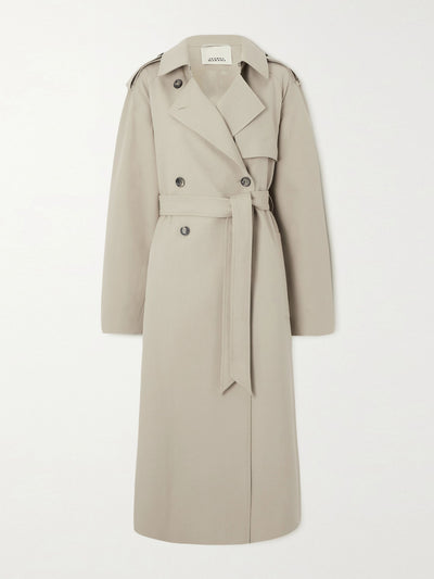 Isabel Marant Jepson belted double-breasted wool trench coat at Collagerie