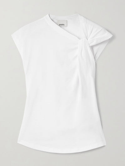 Isabel Marant Nayda knotted cotton-jersey top at Collagerie