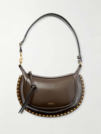 Isabel Marant Oskan Moon studded leather shoulder bag at Collagerie