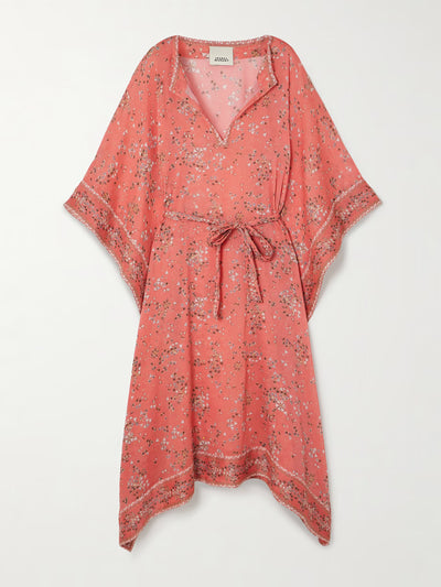 Isabel Marant Amira printed cotton and silk-blend chiffon midi dress at Collagerie