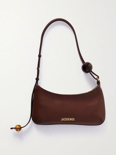 Jacquemus Brown embellished leather shoulder bag at Collagerie