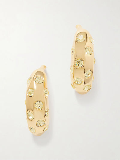 Jacquemus Gold-tone crystal earrings at Collagerie