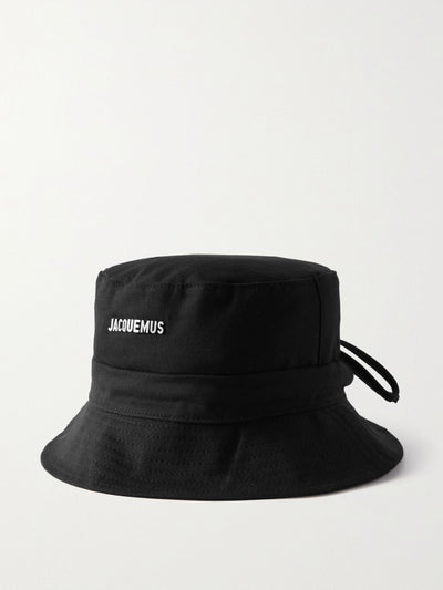 Jacquemus Le Bob embellished cotton-canvas bucket hat at Collagerie