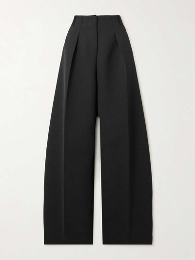Jacquemus Le Pantalon Ovalo pleated cady tapered pants at Collagerie
