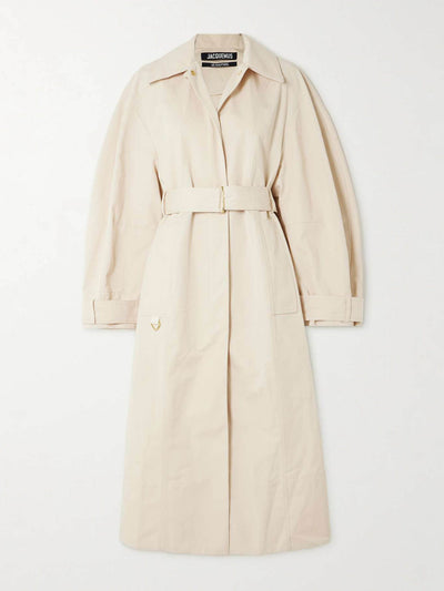 Jacquemus Le Trench Bari belted cotton and linen-blend trench coat at Collagerie